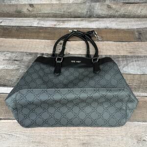 Nine West Leather Shoulder Bag Lior Patterned Satchel Accessory Carrier